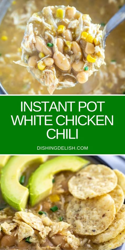 Best White Chicken Chili Recipe, White Chili Chicken, Instant Pot White Chicken Chili, Chili Chicken Recipe, White Chicken Chili Recipe, Chicken Chili Crockpot, Creamy White Chicken Chili, White Chili Chicken Recipe, White Chili