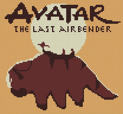 Avatar Cross Stitch Pattern, Appa Crochet Tapestry, Cowboy Bebop Cross Stitch, Atla Pixelart, Atla Alpha Pattern, Avatar Alpha Pattern, Alpha Tapestry Pattern, Avatar Cross Stitch, Avatar Pixel Art