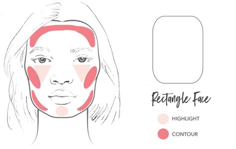 How to Contour and How to Highlight with Natural Makeup | 100% PURE Make Up For Rectangle Face, Rectangular Face Makeup, Hair Styles For Rectangular Face, Rectangle Face Makeup, Makeup For Face Shape, Face Shape Chart, Get Bigger Lips, Rectangular Face Shape, Rectangle Face Shape