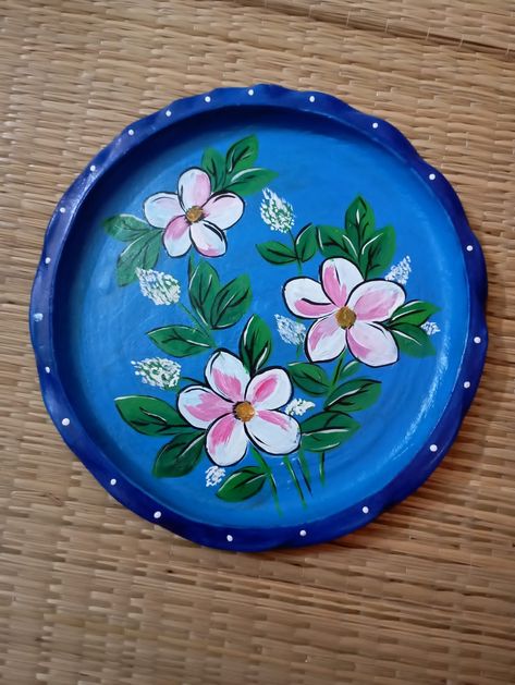 Clay Plate Painting, Clay Plate Painting Ideas, Plate Painting Ideas, Diya Decoration Ideas, Plate Painting, Diya Decoration, Bengali Art, Clay Plates, Colorful Rangoli