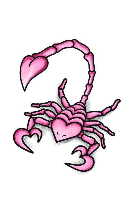 Heart Scorpion, Cute Scorpion, Animal Print Tattoo, Really Bad Tattoos, Scorpio Zodiac Tattoos, Girly Logo, K Art, Scorpio Art, Horoscope Tattoos