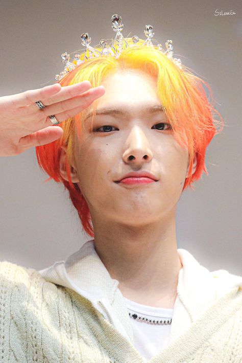 Kim Song, Ateez Mingi, Pirate Kids, Big Boi, Song Min-gi, Get Off Me, Orange Hair, Kpop Fashion, Boyfriend Material