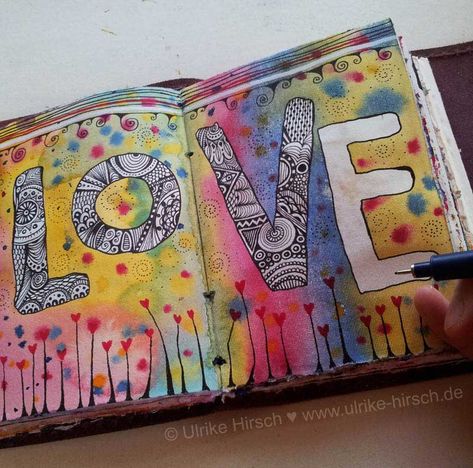 Kunstjournal Inspiration, Doodle Art Flowers, Happy Painting, Backgrounds Hd, Journal Mixed Media, Happy Paintings, Mixed Media Art Journaling, Painting Class, Art Books