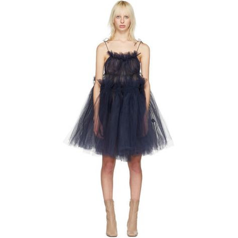 Navy Tulle Dress, Tulle Fashion, Gala Gowns, Navy Cocktail Dress, Strappy Dress, Dress Handmade, Oversized Dress, Strappy Dresses, Ruched Dress