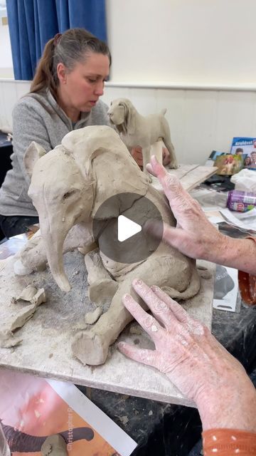 Nick Mackman Animal Sculpture on Instagram: "Animal Sculpture Workshop Day 2. The students have been working hard and taking in lots of new skills both modelling and observational. Tune in tomorrow to see the results! #sculpt #sculpture #animalsculpture #ceramicsculpture #ceramicart #animallovers #animalart #petportrait #nickmackman" Polymer Clay Sculpture Ideas For Beginners, Turtle Clay Sculpture, Clay Crafts Animals, Animal Sculptures Clay, Ceramic Animals Sculpture, Clay Crafts Ideas, Animal Ceramics, Sculpture Workshop, Animal Pottery