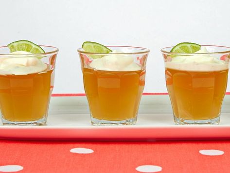 Beer Gelatin Shots Recipe | Food Network Kitchen | Food Network Beer Olympics Trophy, Tequila Cream, Frozen Punch, Beer Olympics Party, Hello Shots, Key Lime Pie Martini, Shots Jello, Shots Recipes, Summer Appetizer Recipes