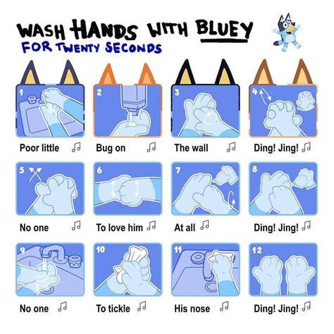 Bluey Arts And Craft, Bluey Paper Crafts, Bluey Poster, Bluey Craft, Bluey Show, Hand Washing Poster, Bingo Funny, 2nd Birthday Party Themes, Stuck At Home