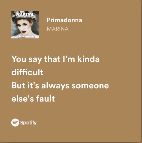 Marina Lyrics Wallpaper, Primadonna Marina, Marina Primadonna, Marina And The Diamonds Lyrics Spotify, Marina And The Diamonds Primadonna, Album Covers Marina, Marina And The Diamonds, Boho Chic, Songs