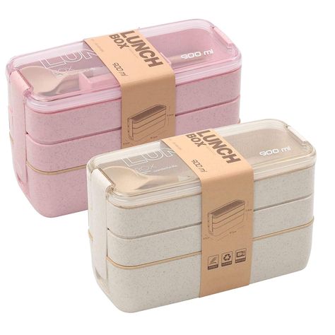 PRICES MAY VARY. Set includes wheat fiber microwave lunch box with 2 forks and 2 spoons in pink and beige. Functional and sharp design, rooted in minimalist Japanese lunch-box traditions.The product is suitable for above 3 years old. This Japanese style bento box is reusable, airtight and made of BPA-FREE materials keep your food fresh and mess free by preventing any smells in your bag. Wheat fiber are super healthy and built to last. Our bento lunch box come with 3 compartment design to prevent Bento Box Japanese, Cute Lunch Boxes, Japanese Lunch Box, Wheat Recipes, Thermal Lunch Box, Japanese Lunch, Food Storage Boxes, Meal Prep Containers, Lunch Containers