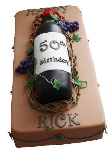 Top Half-Choc Raspberry Swirl Mud Cake Bottom Half- Mocha Mud Cake Bottle- Chocolate Mud Cake  All filled with milk chocolate ganache Wine Theme Cakes, Birthday Cake Wine, Wine Bottle Cake, Birthday Bottle, Birthday Wine Bottles, Wine Cake, Bottle Cake, Dad Birthday Cakes, Milk Chocolate Ganache