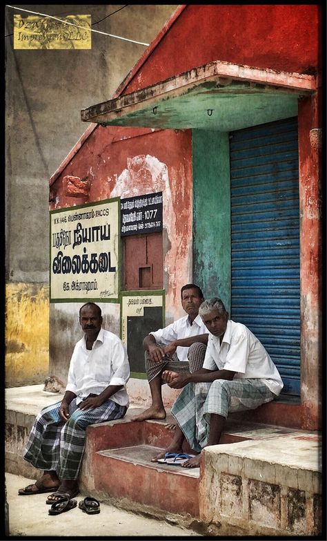 Village gentlemen.  Tamil Nadu, India. Tamil Photoshoot, Tamil Photography, South Indian Village Photography, Tamil Nadu Aesthetic, Tamil Vintage Photos, Tamil Village, Indian Village House Photography, Tamilnadu Village Photography, Cricket Logo Design