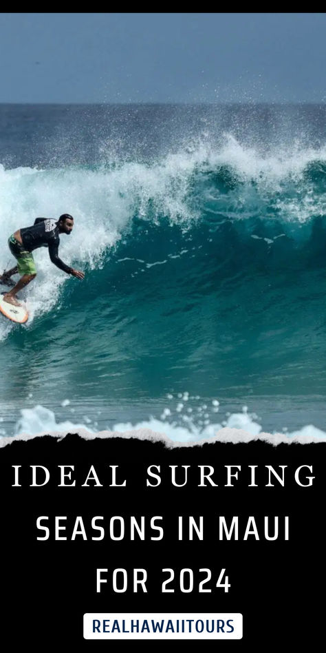 Discover the best surfing seasons in Maui for 2024 and ride the perfect waves year-round! Visit our site now for expert tips and top spots to surf! Surfing In Hawaii, Maui Itinerary, Perfect Waves, Hawaii Surf, Maui, Hawaii, Surfing, Good Things