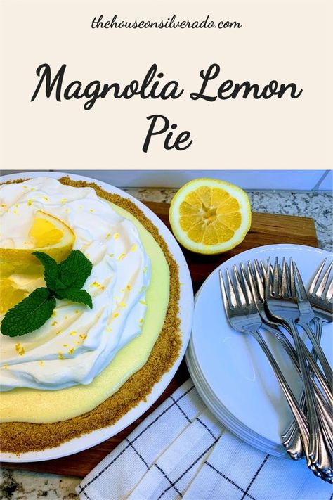 Magnolia Lemon Pie, Fresh Strawberry Desserts, Fresh Peach Recipes, Lemon Pie Recipe, Fresh Strawberry Pie, Rhubarb And Custard, Magnolia Table, Lemon Filling, Berries Recipes