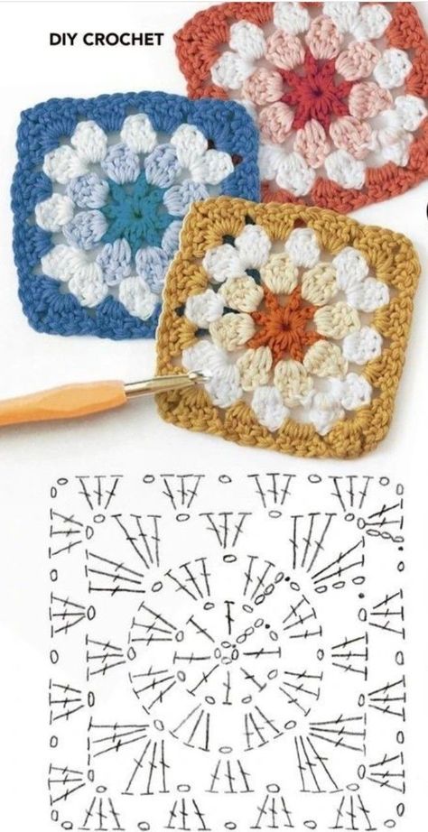 Trendy Crochet Bags New Design Ideas https://youtu.be/pck4L11HgmM Gilet Crochet, Granny Square Crochet Patterns Free, Mode Crochet, Crochet Motif Patterns, Crochet Design Pattern, Crochet Handbags Patterns, Crochet Square Patterns, Granny Squares Pattern, Granny Square Crochet Pattern