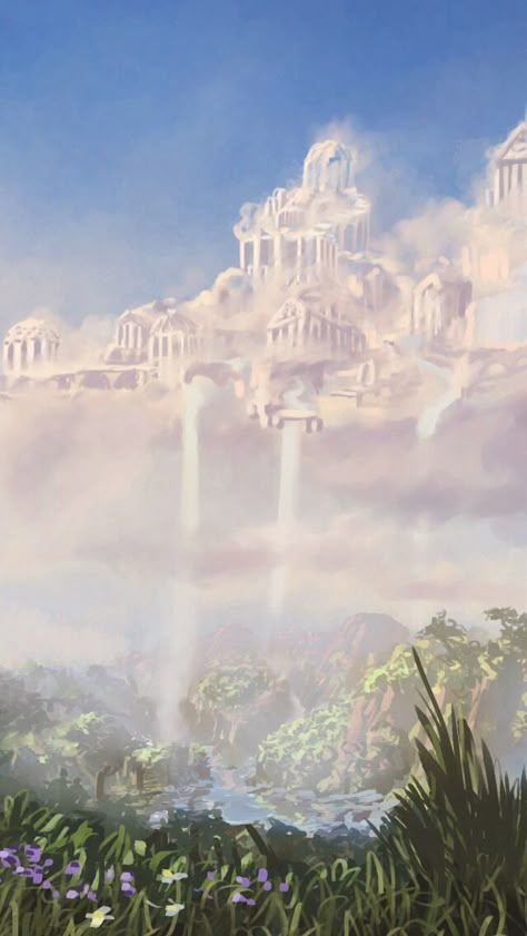 Cloudsdale Bangunan Minecraft, Cloud City, Cloud Island, Fantasy City, Fantasy Castle, Fantasy Places, Fantasy Novel, Above The Clouds, Fantasy Art Landscapes