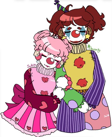 Clown Matching Icons, Clown Matching Pfps, Clown Art Aesthetic, Matching Clown Pfp, Clown Oc Drawing, Cute Clown Oc, Clown Oc Art, Clown Couple, Clown Pfp