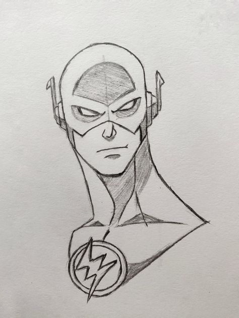 It's a pencil sketch of The Flash from The Justice League cartoon Justice League Drawings, The Flash Sketch, The Flash Drawing, Justice League Cartoon, Flash Sketch, Flash Drawing, The Justice League, The Justice, A Pencil