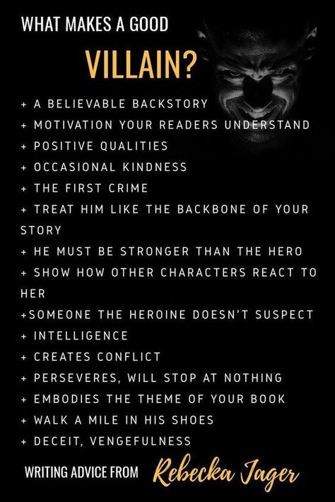 Good Villain, Writing Villains, Novel Tips, Character Writing, Story Help, Story Tips, Writing Stories, Writing Inspiration Tips, Writing Plot