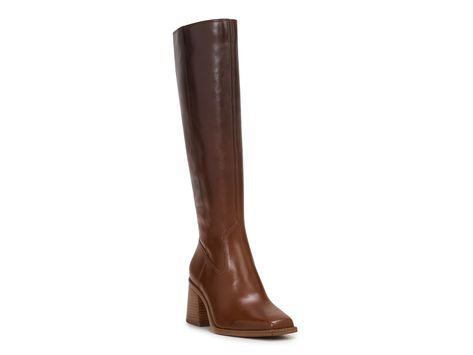 Nothing beats the Vince Camuto Sangeti boot that's quality crafted in Brazil of premium leather for a refined look and texture. This tall boot is detailed with square toe front, stacked heel and zipper closure that assures a cozy fit all day long. Cozy Slippers Boots, Extra Wide Calf Boots, Slouched Boots, Wide Calf Boots, Wide Calf, Boots Knee, Safety Shoes, Slipper Boots, Moto Boots