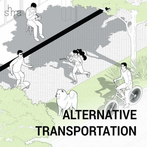 Shma on Instagram: "[ShmaIdea] Active Mobility - Alternative Transportation . It seems that Walkable City is the highest goal of city development for many sectors, both citizens and urban developers. However, creating a walking path, many times, lead to certain inequality such as lacking proper usage and accesses for kids and seniors. As a result, city mobility should be developed in a way that reduces personal vehicles, supports alternative transportation and enhances health issues. This is the Walkable City Design, Active Mobility, Masterplan Design, Apartment Branding, Fuel Energy, City Development, Walkable City, Walking Path, Traffic Jam