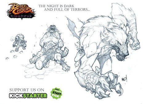 Battle Chasers: Nightwar by Airship Syndicate — Kickstarter Sick Sketches, Painting Learning, Werewolf Drawing, Battle Chasers, Joe Madureira, Werewolf Art, Game Concept Art, Creature Concept Art, Monster Design