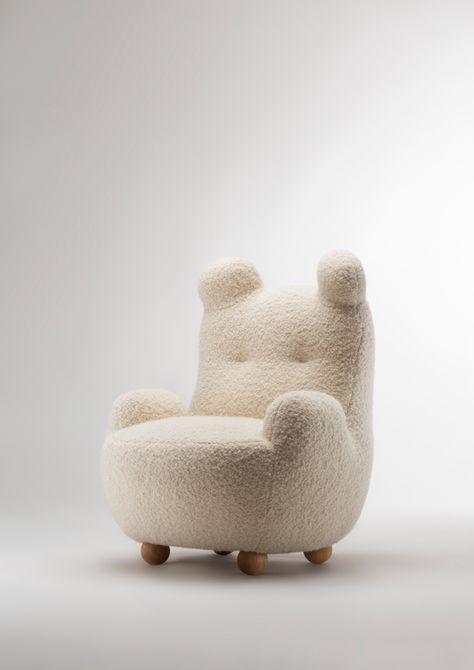 Teddy Bear Chair, Weird Furniture, Pierre Yovanovitch, Pouf Chair, Mini Sofa, Bear Chair, Upholstery Furniture, Metal Furniture Design, Twins Room