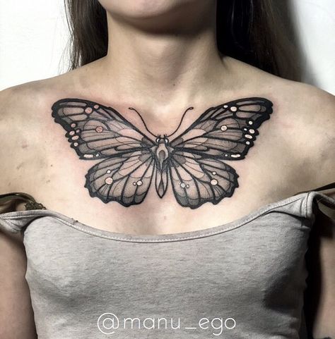 Chest butterfly… Butterfly Chest Tattoo Female, Tattoos Designs Men, Chest Tattoo Male, Chest Butterfly Tattoo, Butterfly Tattoo Chest, Butterfly Tattoo With Flowers, Butterfly Chest Tattoo, Flower Chest Tattoo, Chest Tattoo Words