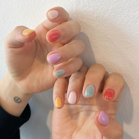 Minimal Nails Art, Hippie Nails, Hello Nails, Short Gel Nails, Minimal Nails, Blush Nails, Soft Nails, Cute Gel Nails, Short Nail