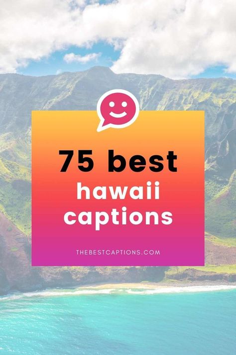 Hawaii Instagram Captions, Hawaii Quotes, Adventure Captions, Hawaii Instagram, Aloha Vibes, Caption For Yourself, Cool Captions, Funny And Cute, Island Vibes