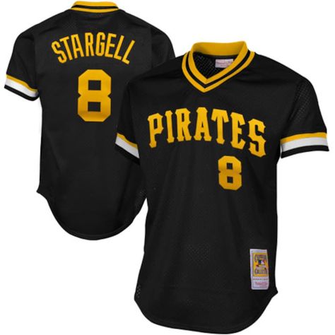 Willie Stargell Pittsburgh Pirates Mitchell & Ness 1982 Authentic Cooperstown Collection Mesh Batting Practice Jersey - Black Pittsburgh Pirates Baseball, Pirates Baseball, Sports Uniforms, Team Jersey, Pittsburgh Pirates, Team Shirts, Mitchell & Ness, Baseball Jersey, Baseball Jerseys