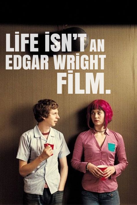 ‘life isn’t an edgar wright film’ aesthetic movie poster, edgar wright aesthetic, scott pilgrim vs the world, michael cera. Edgar Wright Movies, Edgar Wright Aesthetic, Scott Pilgrim Vs The World Poster, Scott Pilgrim Aesthetic, Scott Pilgrim Poster, Cornetto Trilogy, Aesthetic Movie, Scott Pilgrim Vs The World, Scott Pilgrim Comic