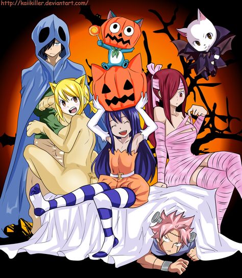 Fairytail Halloween, Fairy Tail Halloween, Manga Halloween, Team Natsu, Mirajane Fairy Tail, Wendy Marvell, Fairy Tail Cosplay, Fairy Tail Photos, Fairy Tail Natsu And Lucy