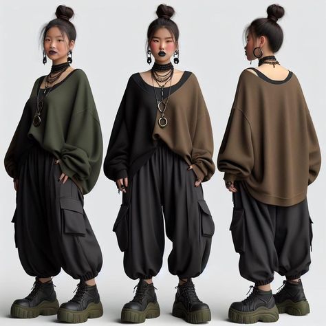 - Urban Athleisure - #aifashion #digitalfashion #aimodel #costumedesigner Harem Pants Women Outfit, Casual Clothes Reference, Loose Clothing Style, Oversized Style Women, Casual Poses, Athleisure Inspiration, Urban Clothes, Oversize Outfit, Oversized Clothing