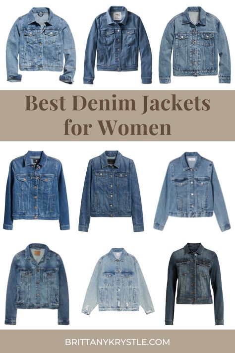 Jean Jacket 2023 Outfit, Jean Jackets Women, Best Denim Jacket Women, Women’s Denim Jacket, Best Jean Jackets For Women, How To Style Denim Jacket, Jean Jacket With Jeans, Fall Jean Jacket Outfits, Jackets For Women Summer