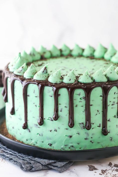 The Best Mint Chocolate Cake - A Mint Lover's Dream Dessert Gluten Free Cake Recipes Easy, Mini Chocolate Cheesecakes, Mint Chocolate Recipes, Super Moist Chocolate Cake, Dream Dessert, Mint Chocolate Ice Cream, Mint Chocolate Cake, Cream Cheese Frosting Cake, Mint Cake