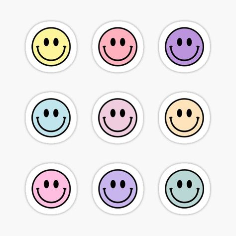 Smiley Face Sticker Pack • Millions of unique designs by independent artists. Find your thing. Smiley Stickers Printable, Stickers Smiley Faces, Cute Stickers Simple, Cute Simple Stickers, Stickers Smile, Smiley Stickers, Smiley Face Stickers, Smiley Sticker, Smiley Face Sticker