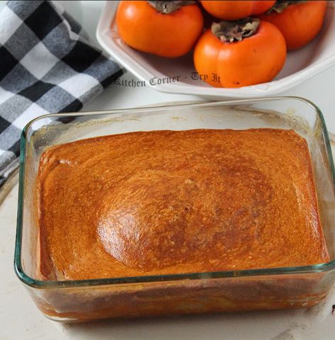 Persimmon Pulp How To Make, Persimmon Recipes Pudding, Persimmon Pudding Old Fashion, Easy Persimmon Recipes, Persimmons Recipes, Wild Persimmon, Persimmon Pulp, Persimmon Muffins, Persimmon Cookie Recipe