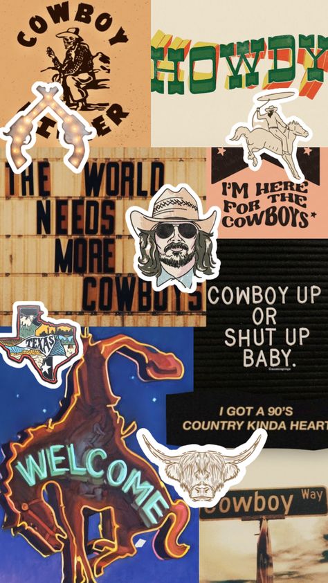 the world needs more cowboys #myfirstshuffle Punchy Western Wallpaper Iphone, The World Needs More Cowboys, Western Wallpaper, Texas Baby, Retro Cowboy, Cowboy Aesthetic, Western Wallpaper Iphone, Horse Things, Baby Wallpaper