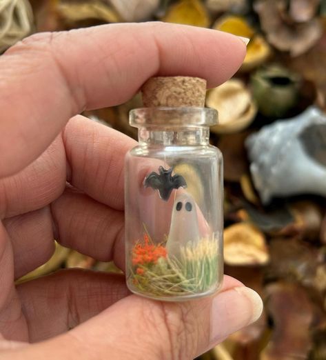 Adopt a Ghost in a Jar #13 - Glows in the Dark - Ghost Spirit Adoption - OOAK Pet Ghost in a Bottle - Haunted Oddity Halloween Gift - Bat Ghost In A Bottle, Ghost In A Jar, Adopt A Ghost, Pet Ghost, Ghost Spirit, Little Ghost, Ghost Pictures, Resting Place, A Ghost