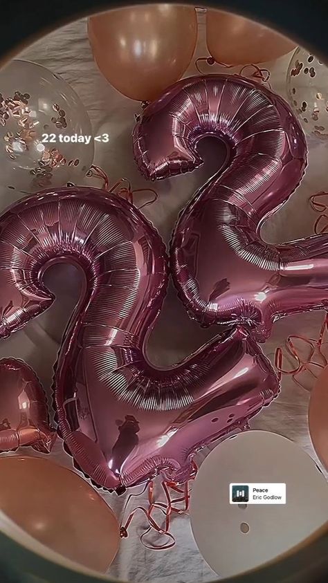 22nd Birthday Balloons, 22nd Birthday Instagram Story, Birthday Scorpio, Bday Gift For Boyfriend, Happy Birthday 22, Birthday 22, 22nd Birthday Cakes, Happy 19th Birthday, 22 Birthday