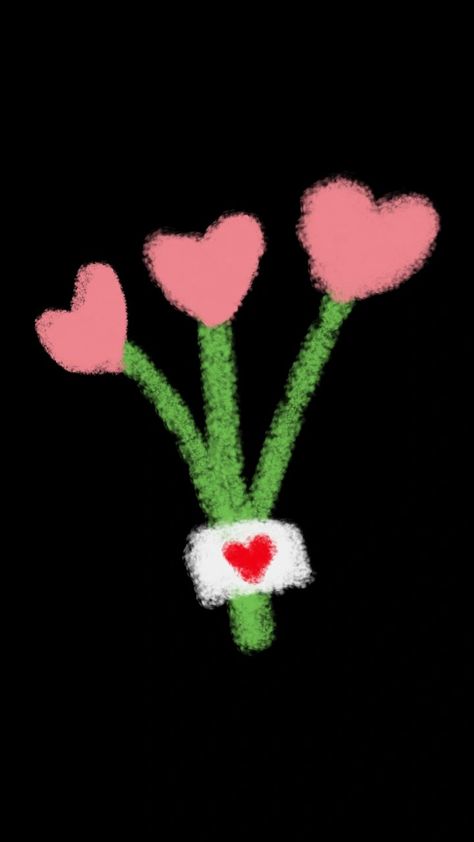 I Love You, Love You, I Love, Flowers, Pink, Black