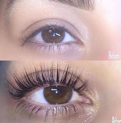 "Love my results and happy they used my before and after pic on there Instagram page!" - Abby J. Eyelash Extensions Diy, Eyelash Lift And Tint, Eyelash Extensions Aftercare, Eye Makeup Cut Crease, Lash Lifts, Eyelash Extensions Styles, Beautiful Eyelashes, Lash Lifting, Long Eyelashes