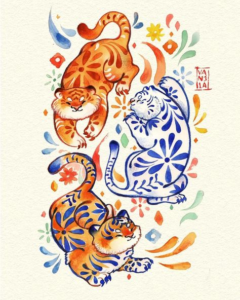 Todas as publicações • Instagram Baby Tiger Drawing, Totebag Painting, Tiger Watercolor, Malayan Tiger, Year Of Tiger, Tiger Year, Draw Watercolor, Chinese Tiger, Watercolor Tiger