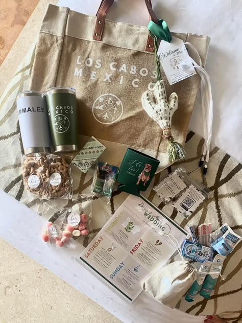 Mexico Gift Bags, Vow Renewal Guest Gifts, Destination Party Favors, Mexico Wedding Gift Bags, Mexican Wedding Welcome Bags, Costa Rica Wedding Welcome Bags, Mexico Goodie Bags, Cabo Bridesmaid Proposal, Destination Wedding Arrival Gift Bags