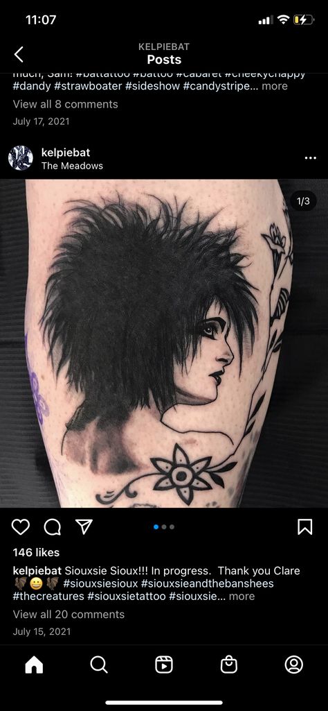 Siouxsie Sioux Tattoo, Siouxsie Tattoo, Siouxsie And The Banshees Tattoo, Siouxie And The Banshees Poster, Medium Tattoos, Siouxsie And The Banshees Pfp, Siouxsie Sioux, Straw Boater, Siouxsie And The Banshees Happy House