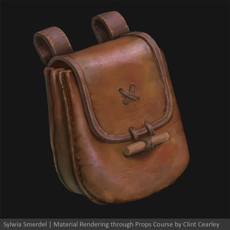 ArtStation - Material Rendering Course - homework week 2 - leather Material Rendering, Props Concept, 3d Texture, Prop Design, Art Techniques, Homework, Art Journal, Concept Art, Character Design