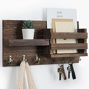 Entryway Mail Organizer, Hanging Mail Organizer, Key And Mail Holder, Hooks For Coats, Key And Letter Holder, Mail Organizer Wall, Mail Storage, Mail And Key Holder, Wall Mounted Key Holder