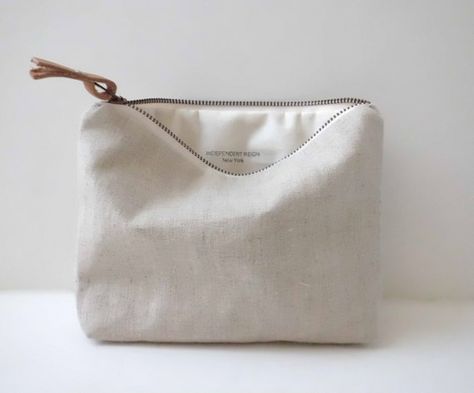 Linen Pouch, Gadget Case, Neutral Beige, Linen Bag, Fabric Bags, Sewing Bag, Pouch Bag, Handmade Bags, Canvas Bag