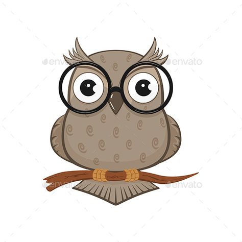 Icon of Owl with glasses isolated on white background, illustration. Bird With Glasses Drawing, Animal With Glasses Drawing, Owl With Glasses, Boobook Owl Drawing, Owl Glasses, Cute Owl Drawing Cartoon, Owl With Glasses Tattoo, Bird With Glasses Illustration, Cute Owl Drawing