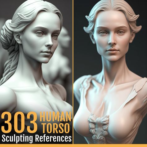 Human torso Sculpting references, Artificial Dimension on ArtStation at https://www.artstation.com/artwork/xDDdLW Clay Face Sculpture Sculpting Tutorials, Female Torso Reference, Torso Reference, Zbrush Sculpts, Sculpting Reference, Sculpt Face, Human Torso, Modeling Reference, Sketching Reference